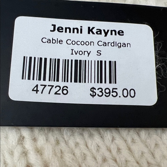 Jenni Kayne Cable Cocoon Cardigan Oversized in Ivory White Size Small NWT - Picture 5 of 12